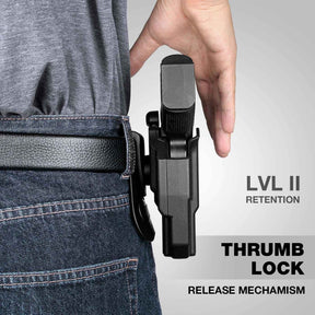 Taurus G2C Taurus G2S Taurus G3C Taurus G3C TORO Taurus PT111 Millennium G2 Taurus PT140 Millennium G2 Thumb Release Polymer OWB Paddle Holster | Gun & Flower