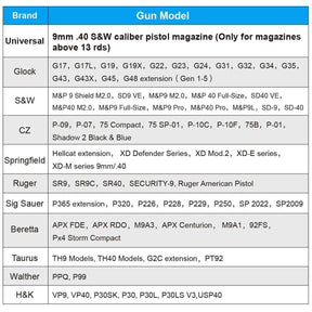 Universal Double Stack Mag Pouch Holster for 9mm/.40  with Paddle & Molle Adapter