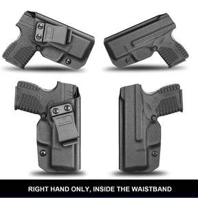 Kydex IWB Holster for Springfield XD-S XDS 3.3" 9mm/.40S&W/.45 ACP Appendix Cross Draw Concealed Carry Belt Clip Holsters | Gun & Flower