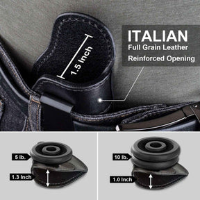 Full Grain Leather Custom Molded Holster Handmade Leather IWB Holster for Sig Sauer P365/P365 SAS/P365X/P365 XL/P365-380/P365 ROSE-380, Right Hand | Gun & Flower