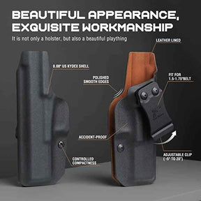 Taurus G2C Taurus G3C Taurus G3C TORO Taurus PT111 Millennium G2 Taurus PT140 Millennium G2 Custom Leather Lined Kydex Holster IWB