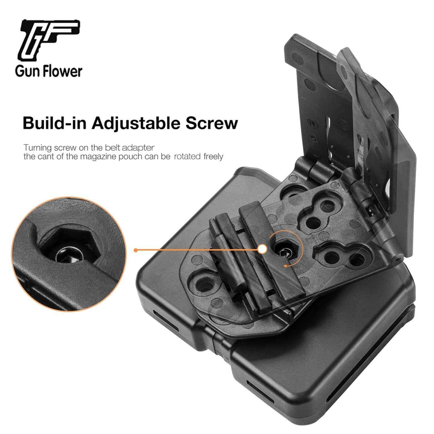 Universal Polymer OWB Double Stack Magazine Pouch Fits 9 mm, .40 Caliber  | Gun & Flower - Gunflowerholsters