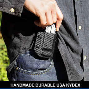 Carbon Fiber Kydex Multitool Sheath for LEATHERMAN WAVE & WAVE + PLUS/REBAR/SURGE HEAVY/SKELETOOL Multi Tool Pouch
