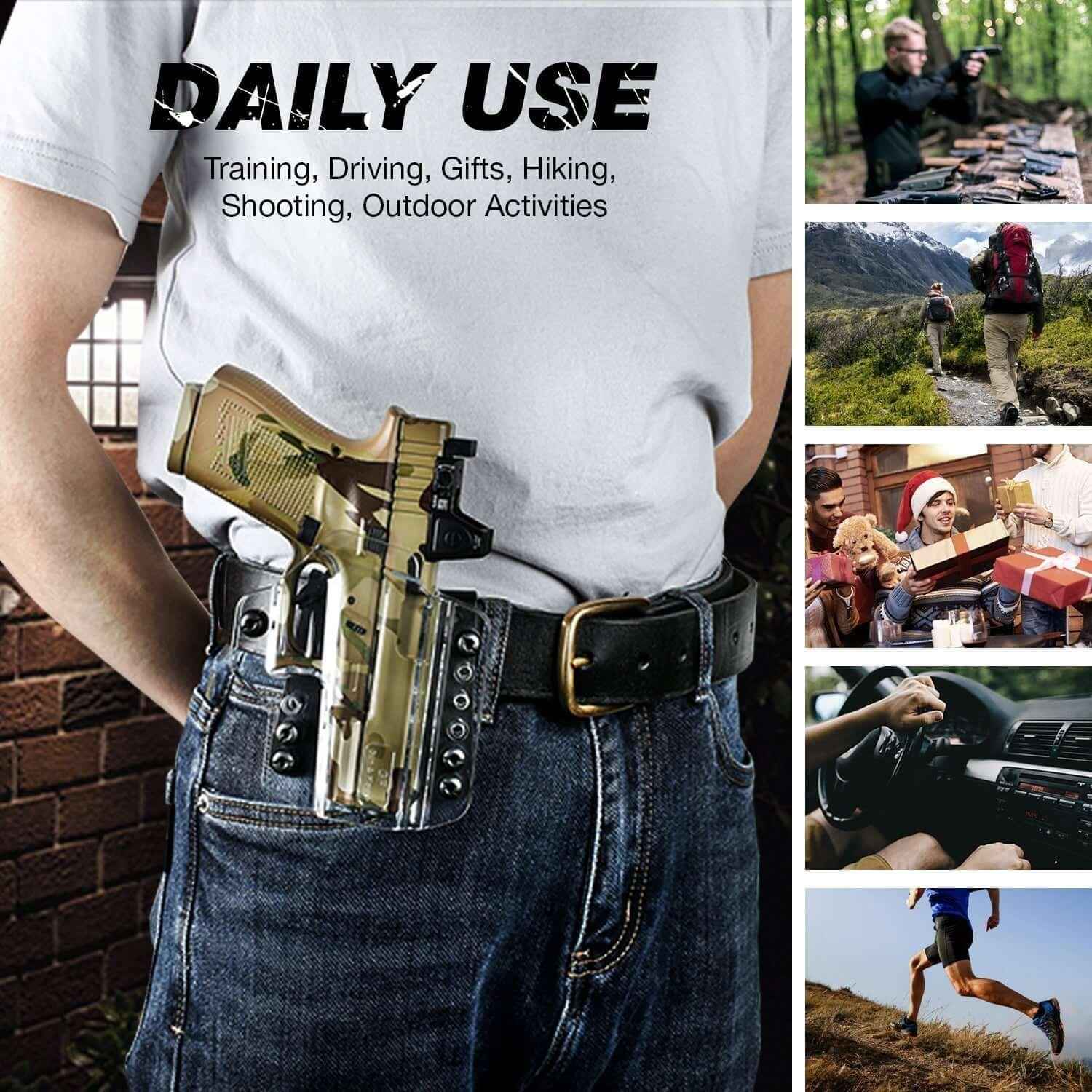 P365 P365 XL P365 SAS P365X P365.380 ACP P365 ROSE.380 ACP Clear IWB & OWB Convertable Polymer Holster Pistol | Gun & Flower