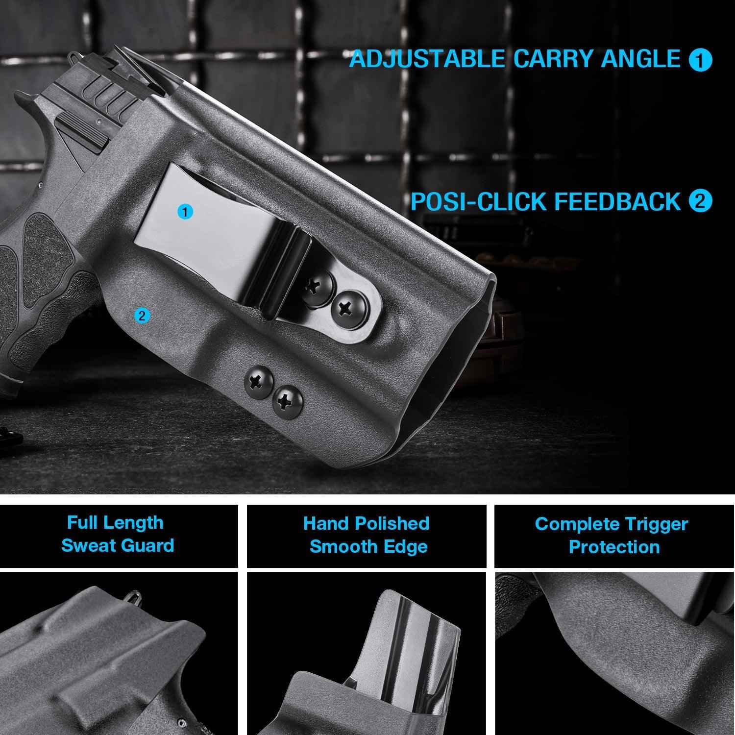 IWB Kydex Holster with Steel Belt Clip Custom Made for Taurus TH9C&TH9 Pistol | Gun & Flower - Gunflowerholsters