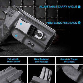 IWB Kydex Holster with Steel Belt Clip Custom Made for Taurus TH9C&TH9 Pistol | Gun & Flower - Gunflowerholsters