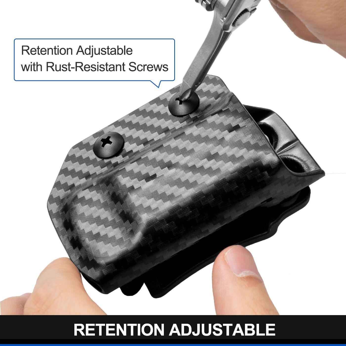 Carbon Fiber Kydex Multitool Sheath for LEATHERMAN WAVE & WAVE + PLUS/REBAR/SURGE HEAVY/SKELETOOL Multi Tool Pouch