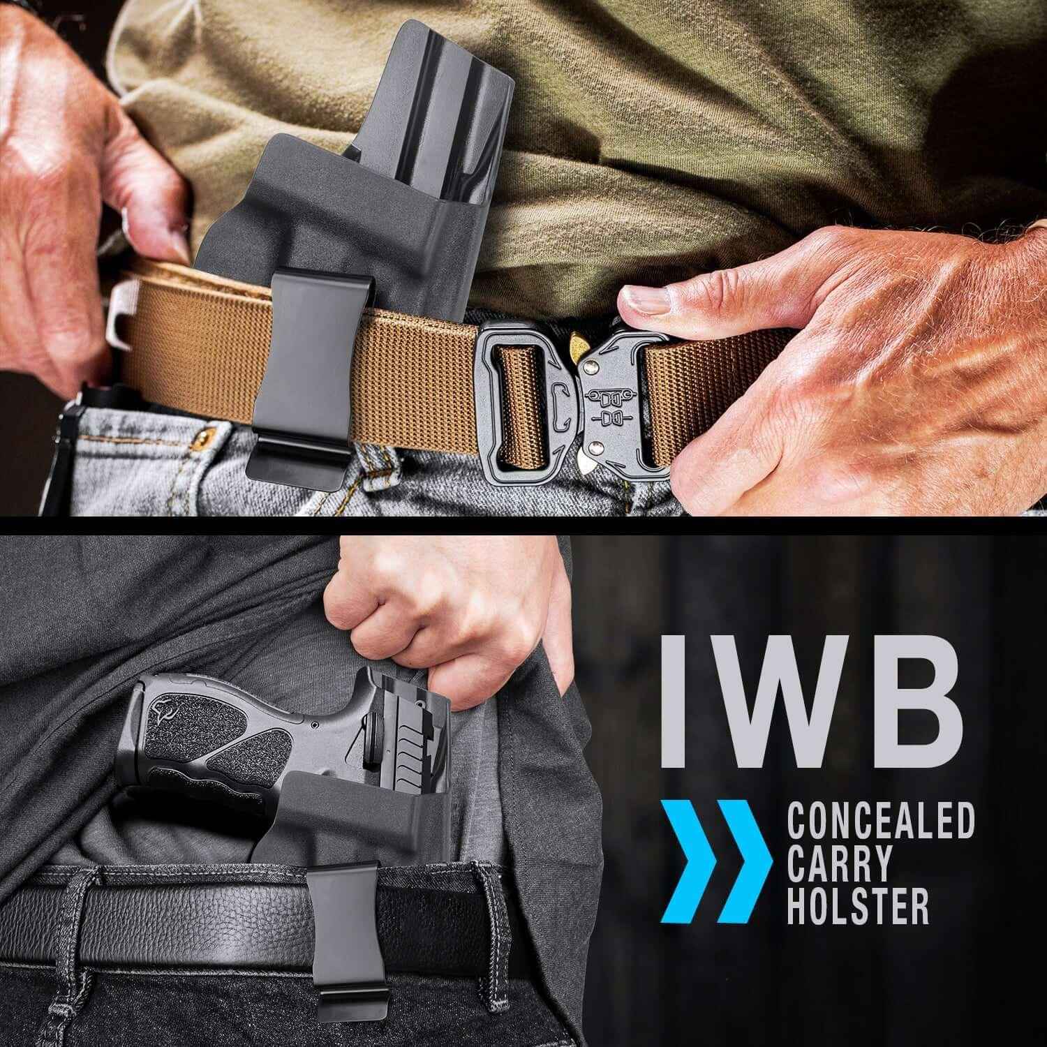 IWB Kydex Holster with Steel Belt Clip Custom Made for Taurus TH9C&TH9 Pistol | Gun & Flower - Gunflowerholsters