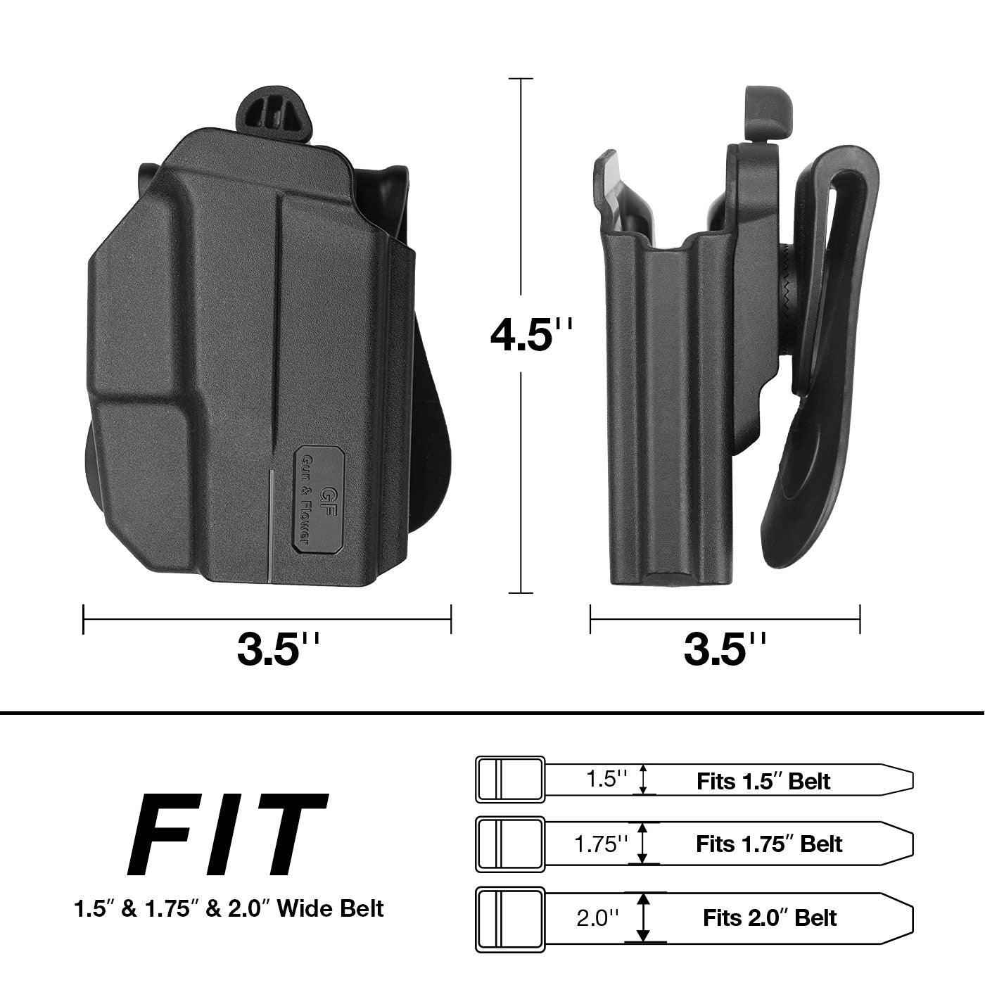 Taurus G2C Taurus G2S Taurus G3C Taurus G3C TORO Taurus PT111 Millennium G2 Taurus PT140 Millennium G2 Thumb Release Polymer OWB Paddle Holster | Gun & Flower