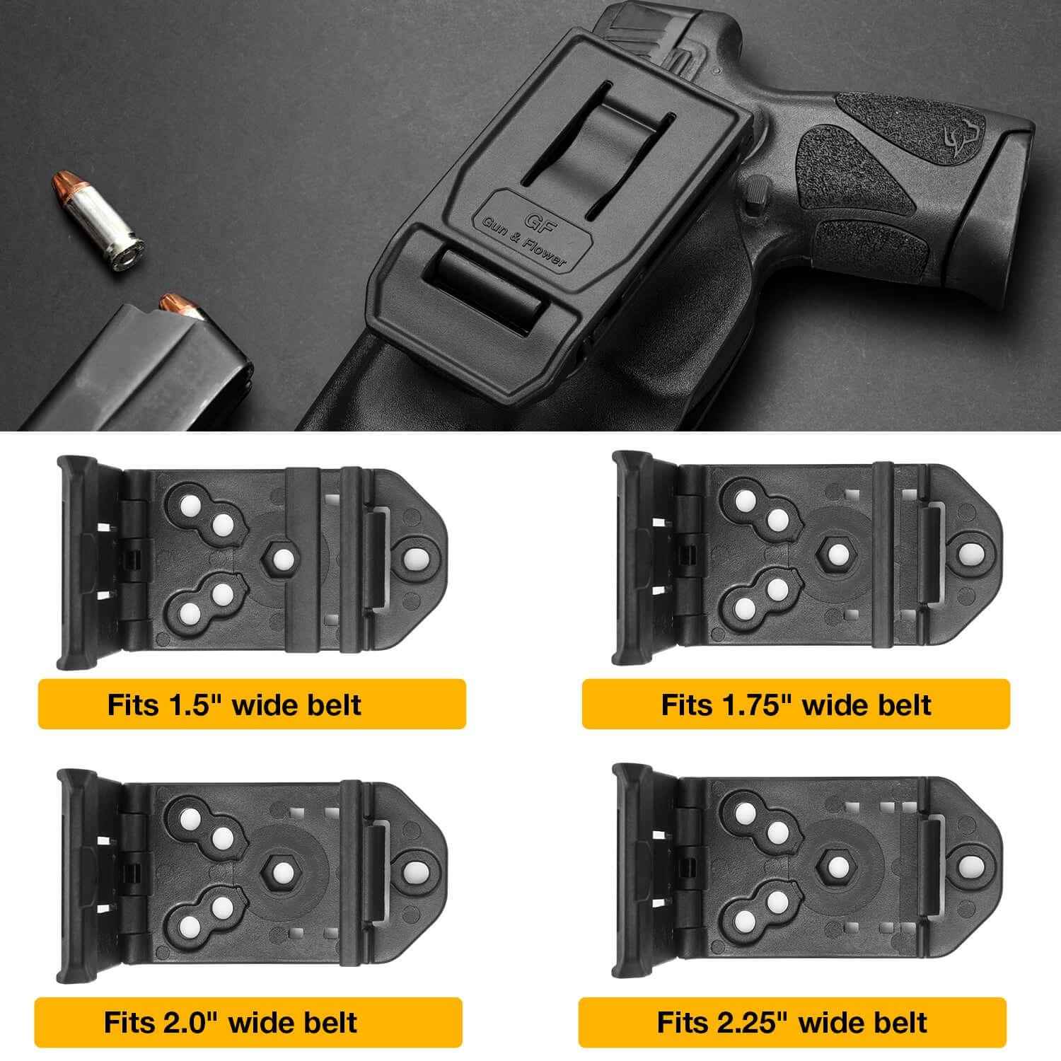 Kydex OWB Holster for Taurus G2C Taurus G2S Taurus G3C Taurus G3C TORO Taurus PT111 Millennium G2 Taurus PT140 Millennium G2 Comfortable with 2.25" Belt Clip | Gun & Flower
