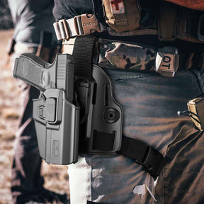New Level II Tactical Universal Drop Leg Holster Fits 100+ Full & Compact Pistols | Right Hand