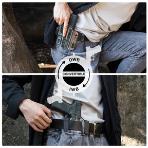 Clear M&P Shield 9MM IWB & OWB Convertable Holster for 3.1" Barrel M&P 9mm/.40 Shield (M2.0). M&P 40 Shield, 360 Degrees Adjustable, Right Hand | Gun & Flower