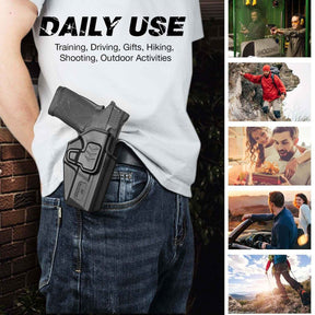 Taurus PT-840 PT840 Level II Retention Index Finger Release OWB Paddle Holster Outside Waistband Pants Trigger Guard | Gun & Flower - Gunflowerholsters