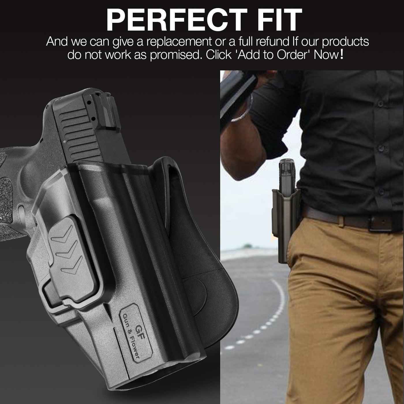 Taurus G2C Taurus G3C Taurus G3C TORO Taurus PT111 Millennium G2 Taurus PT140 Millennium G2 OWB Polymer Holster With 1 pcs Paddle  and 1 pcs Molle Attachment Adapters | Gun & Flower