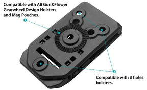 Polymer OWB Holster for Taurus G2C Taurus G3C Taurus G3C TORO Taurus PT111 Millennium G2 Taurus PT140 Millennium G2 with 1 Pcs Belt Clip and 1 Pcs Molle Attachment Adapter