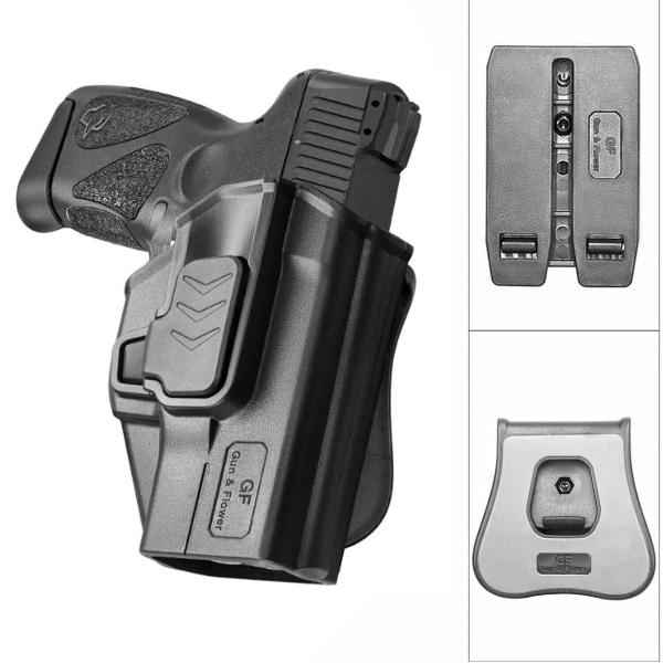 Taurus G2C Taurus G3C Taurus G3C TORO Taurus PT111 Millennium G2 Taurus PT140 Millennium G2 OWB Polymer Holster With 1 pcs Paddle  and 1 pcs Molle Attachment Adapters | Gun & Flower