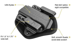 Universal Hybrid Kydex&Nylon IWB Holster Fits 150 Pistols for Men/Women Concealed Carry | Left Handed