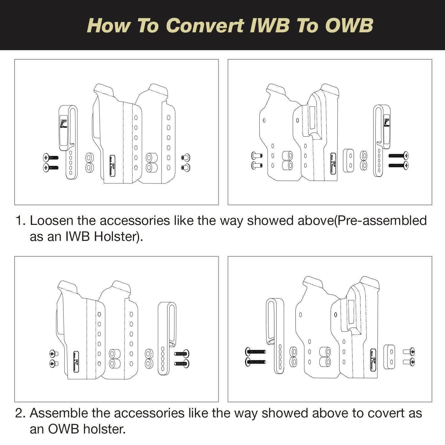 P365 P365 XL P365 SAS P365X P365.380 ACP P365 ROSE.380 ACP Clear IWB & OWB Convertable Polymer Holster Pistol | Gun & Flower - Polymerholster