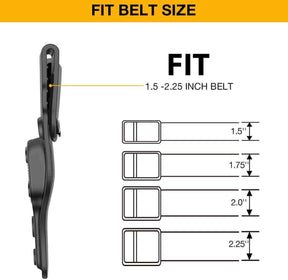 Universal Belt Loop - High Mid Low Ride丨Fit 1.5"-2.25" Belt Width | Gun & Flower - Polymerholster