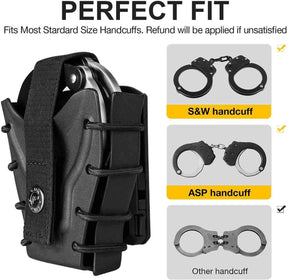 Kydex Handcuff Case Fast Draw Adjustable with Strap Removable,Belt Clip/Molle | Gun & Flower