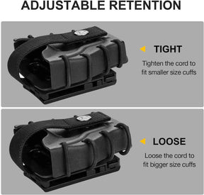 Kydex Handcuff Case Fast Draw Adjustable with Strap Removable,Belt Clip/Molle | Gun & Flower - Polymerholster