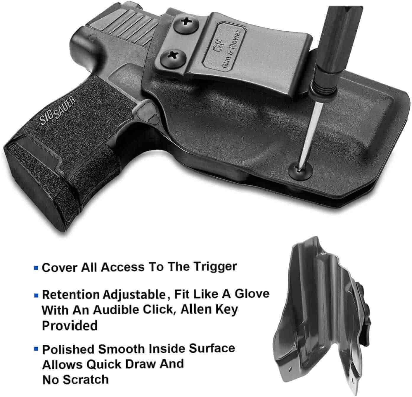 Sig Sauer P365 P365 SAS P365X P365.380 ACP IWB Kydex Holster | Gun & Flower - Polymerholster