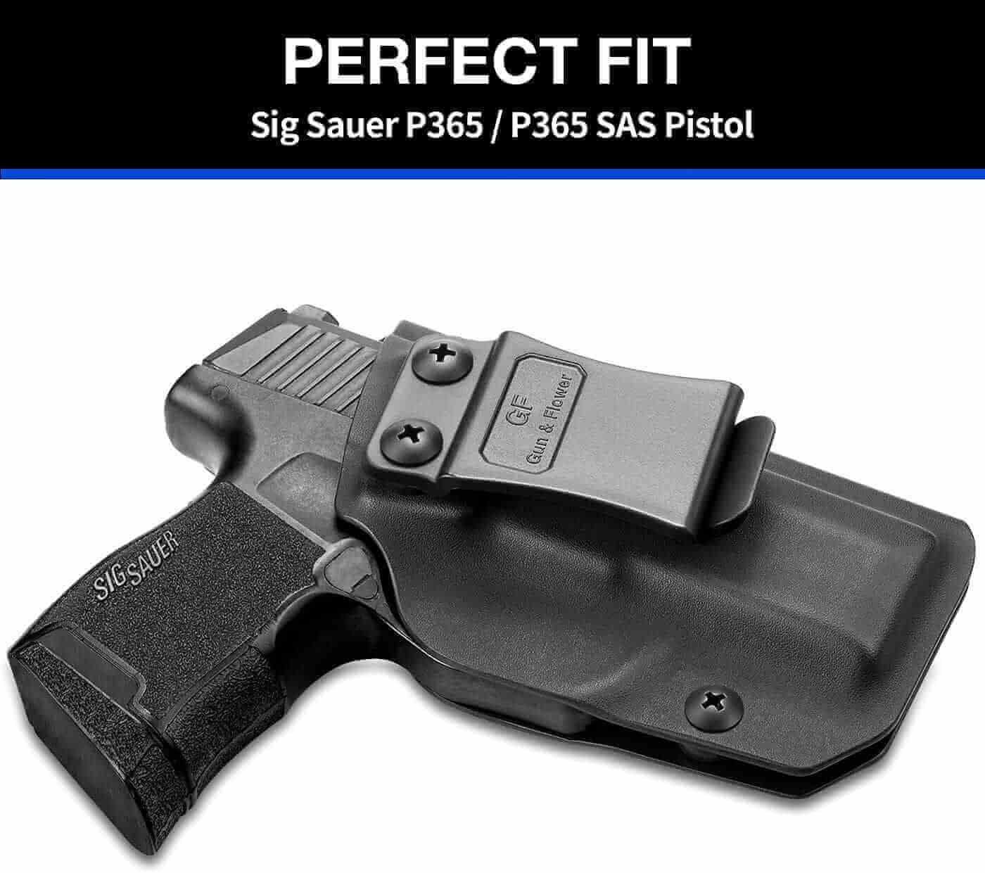 Sig Sauer P365 P365 SAS P365X P365.380 ACP IWB Kydex Holster | Gun & Flower - Polymerholster