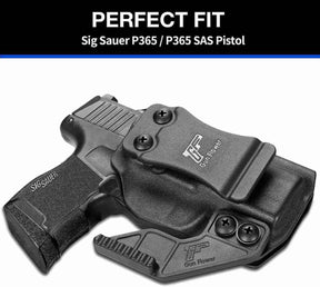 Sig Sauer P365 P365 SAS P365X P365.380 ACP IWB Kydex Holster with Holster Claw | Gun & Flower