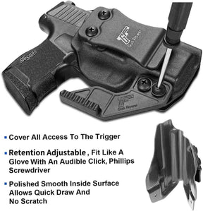 Sig Sauer P365 P365 SAS P365X P365.380 ACP IWB Kydex Holster with Holster Claw | Gun & Flower - Polymerholster
