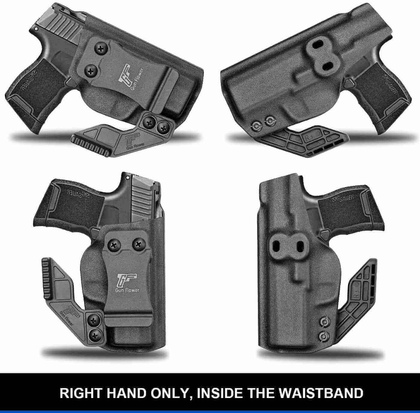 Sig Sauer P365 P365 SAS P365X P365.380 ACP IWB Kydex Holster with Holster Claw | Gun & Flower