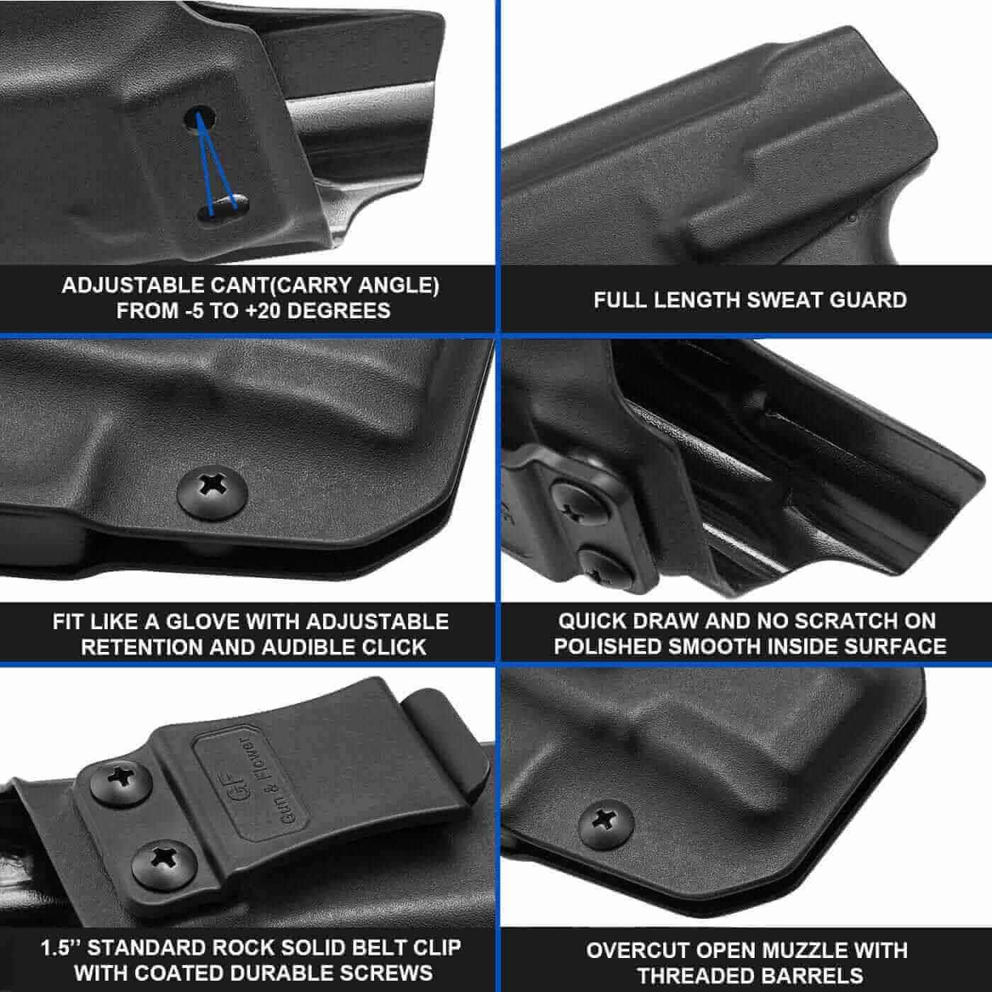 Taurus Kydex Holster for G2C, G2S, G3C, PT111 Millennium G2, PT140 Millennium G2, TX 22 - Compact IWB by Gun & Flower