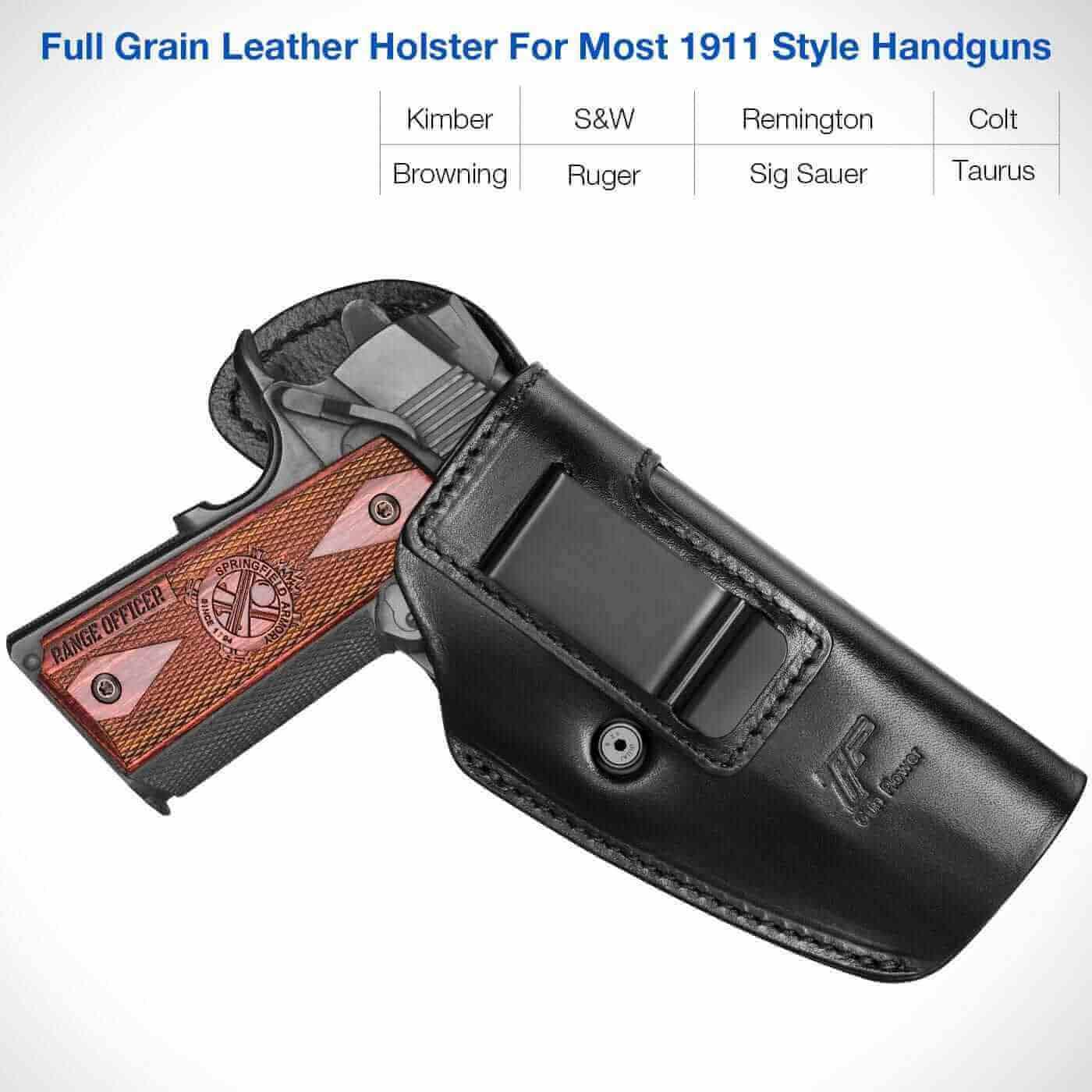 Defender Leather Universal IWB Holster Fits Most 1911 Series– Left & Right-Hand - Polymerholster