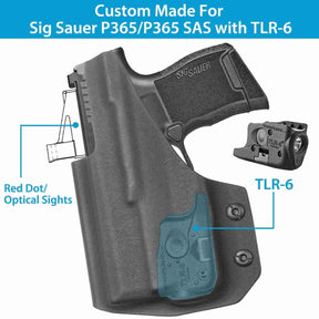 Sig Sauer P365/P365 SAS with TLR-6 Light Bearing IWB Kydex Holster, Right Hand | Gun & Flower