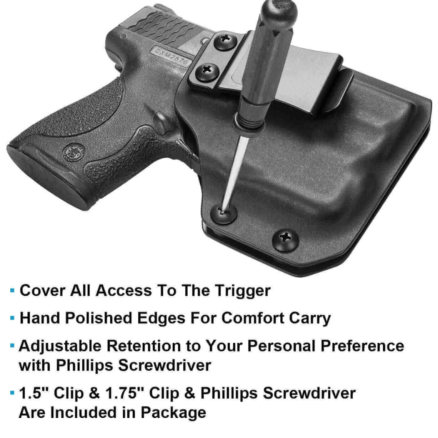 Smith & Wesson M&P Shield 9 IWB Light Bearing Kydex Holster with TLR-6 Red Dot Sight Optic Cut | Gun & Flower - Polymerholster