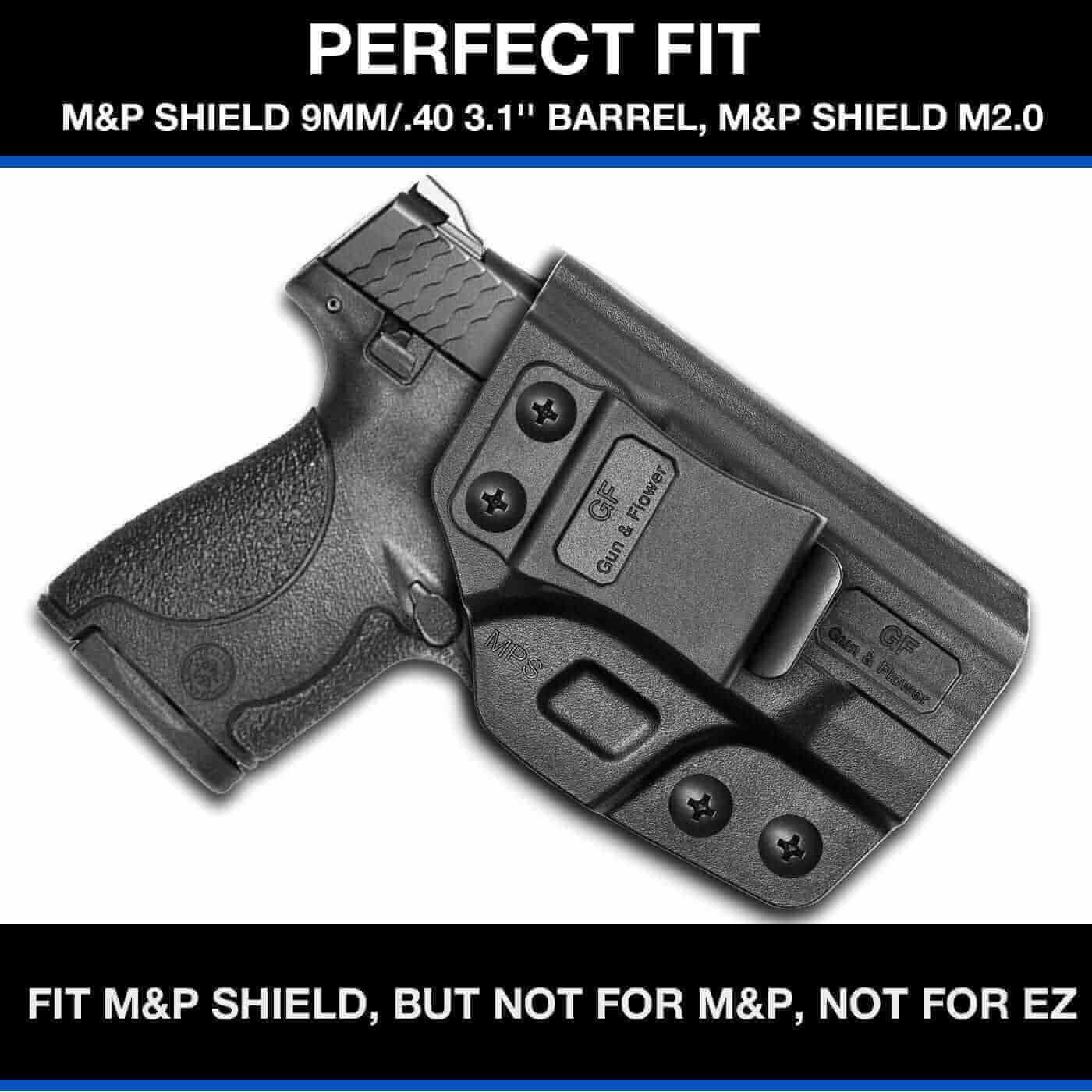 Smith & Wesson M&P Shield 9mm/.40 S&W 3.1" IWB Polymer Holster | Gun & Flower - Polymerholster