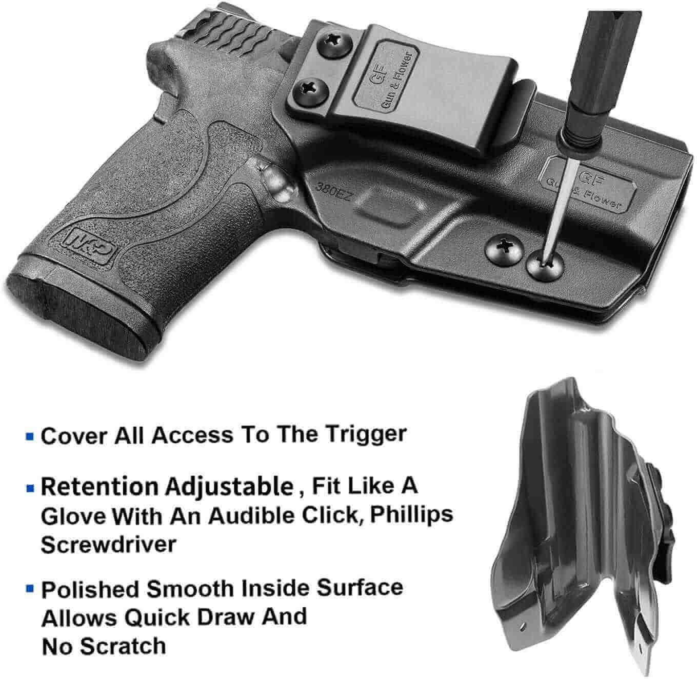 Smith & Wesson M&P 380 Shield EZ IWB Polymer Holster | Gun & Flower - Polymerholster