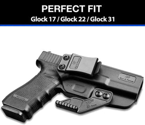 Glock G17 Gen3-5   G19 Gen3-5  G19X  G23 Gen3-4  G22 Gen3-4 G31 Gen3-4 G32 Gen3-4  G44  G45 IWB Polymer Holster with Claw Inside Waistband Concealed Carry Holster Cant Retention Adjustable , Right Hand | Gun & Flower - Polymerholster