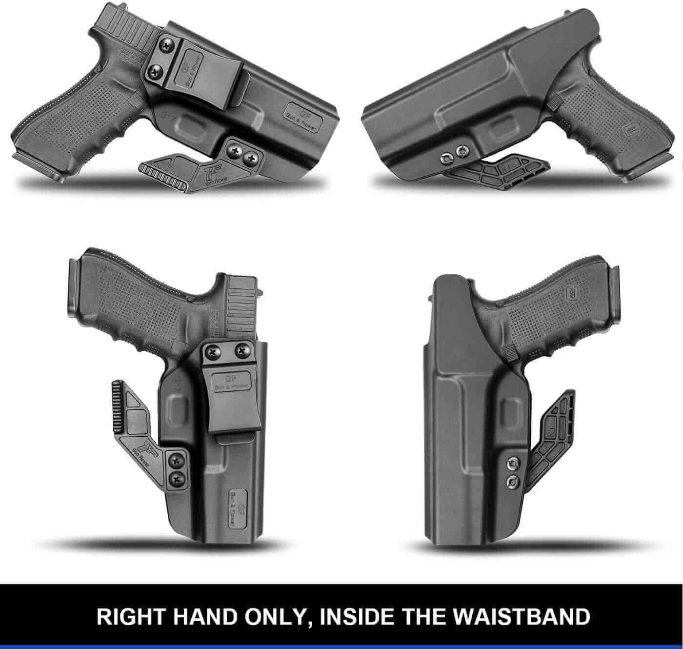 Glock G17 Gen3-5   G19 Gen3-5  G19X  G23 Gen3-4  G22 Gen3-4 G31 Gen3-4 G32 Gen3-4  G44  G45 IWB Polymer Holster with Claw Inside Waistband Concealed Carry Holster Cant Retention Adjustable , Right Hand | Gun & Flower - Polymerholster