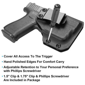 Glock 43/43X TLR-6 Kydex IWB Light Bearing Holster with Red Dot Sight Optics Cut, Right Hand | Gun & Flower