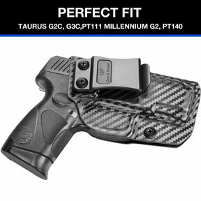 Holster for Taurus G2C Taurus G3C Taurus G3C TORO Taurus PT111 Millennium G2 Taurus PT140 Millennium G2 | Kydex Carbon Fiber IWB Holster for Concealed Carry | Gun & Flower - Polymerholster
