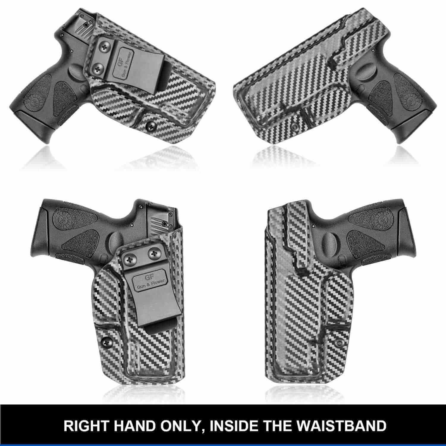 Holster for Taurus G2C Taurus G3C Taurus G3C TORO Taurus PT111 Millennium G2 Taurus PT140 Millennium G2 | Kydex Carbon Fiber IWB Holster for Concealed Carry | Gun & Flower - Polymerholster