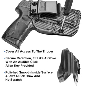 Holster for Taurus G2C Taurus G3C Taurus G3C TORO Taurus PT111 Millennium G2 Taurus PT140 Millennium G2 | Kydex Carbon Fiber IWB Holster for Concealed Carry | Gun & Flower - Polymerholster