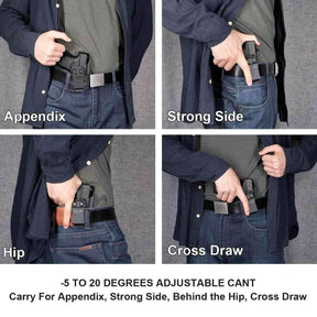 Kydex IWB Holster for G17 Gen3-5  G19 Gen3-5  G19X  G23 Gen3-4  G26 Gen3-5   G32 Gen3-4  G34 Gen3-5  G44  G45 Concealed Carry Holster Gun 9mm for Men Women , Right Hand | Gun & Flower - Gunflowerholsters