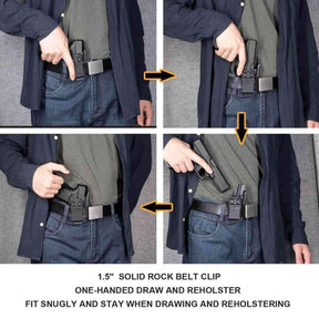 Kydex IWB Holster for G17 Gen3-5  G19 Gen3-5  G19X  G23 Gen3-4  G26 Gen3-5   G32 Gen3-4  G34 Gen3-5  G44  G45 Concealed Carry Holster Gun 9mm for Men Women , Right Hand | Gun & Flower - Gunflowerholsters