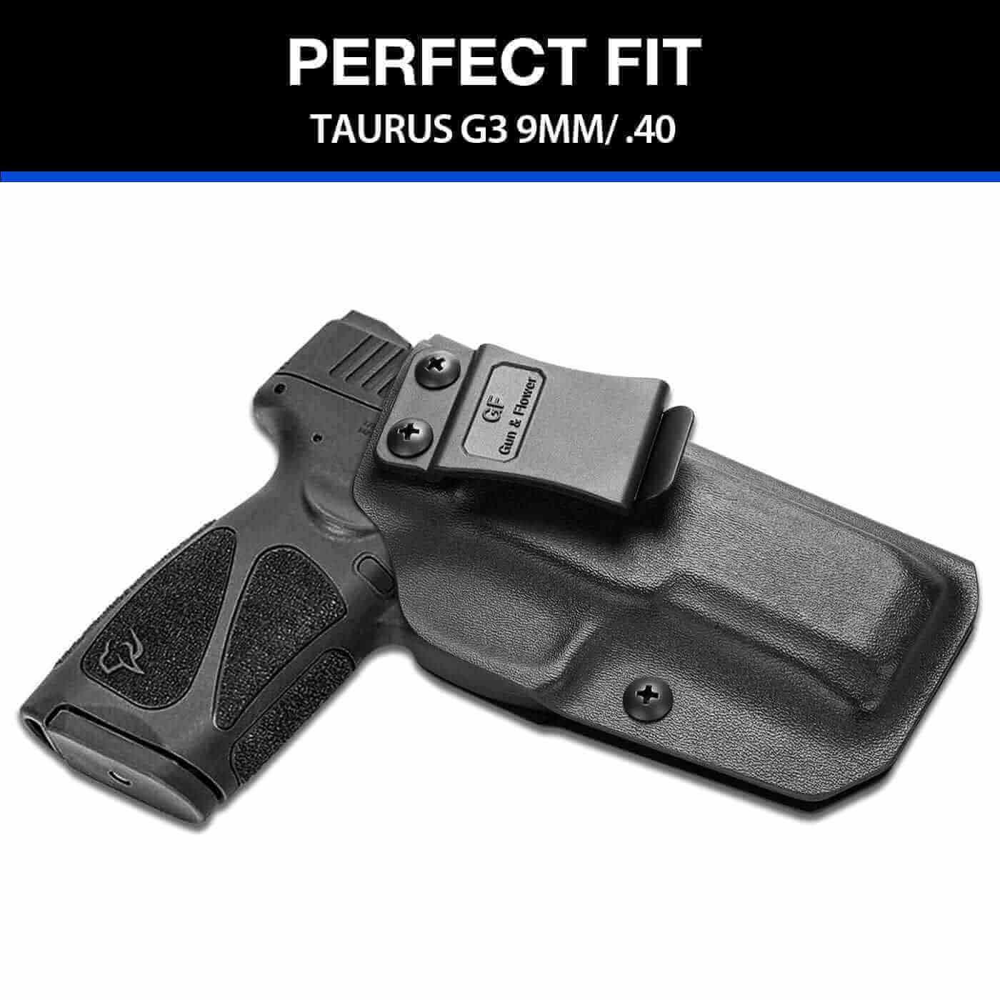 Taurus G3 Kydex IWB Holster Concealed Carry Holster for G3 Taurus Adjustable Cant & Retention Inside Waistband Taurus G3 Accessories | Gun & Flower - Polymerholster