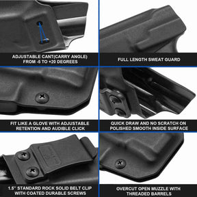 Taurus G3 Kydex IWB Holster - Adjustable Cant & Retention for Concealed Carry | Gun & Flower Accessories