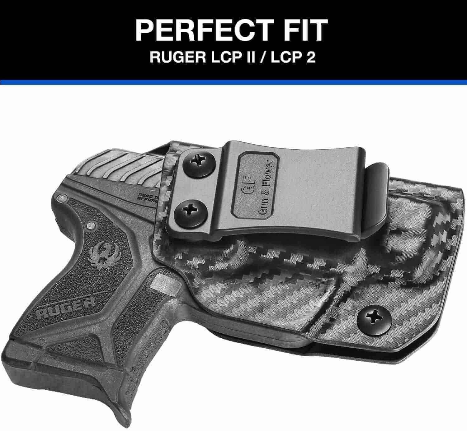 Ruger LCPII/LCP 2 Kydex IWB Carbon Fiber Holster | Gun & Flower - Polymerholster