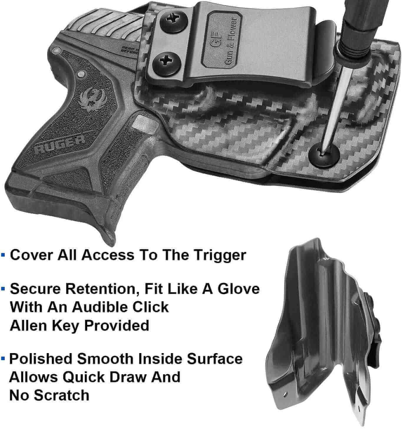 Ruger LCPII/LCP 2 Kydex IWB Carbon Fiber Holster | Gun & Flower - Polymerholster