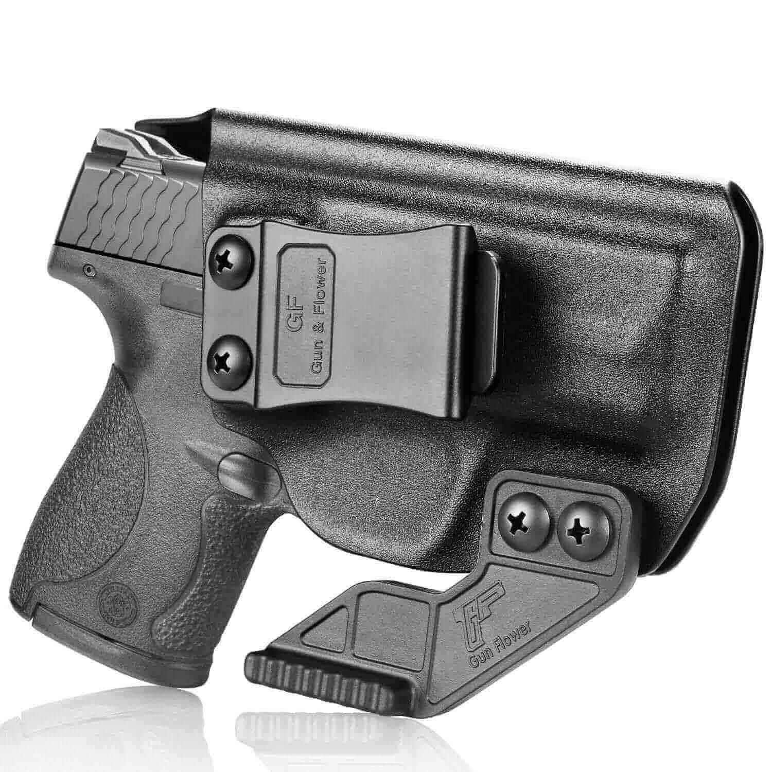 Smith & Wesson M&P Shield 9mm/.40 S&W 3.1" IWB Kydex Holster With Claw | Adj.Cant&Retention | Gun & Flower