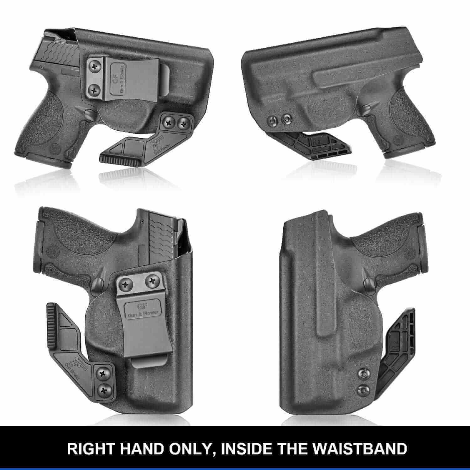 Smith & Wesson M&P Shield 9mm/.40 S&W 3.1" IWB Kydex Holster With Claw | Adj.Cant&Retention | Gun & Flower - Polymerholster